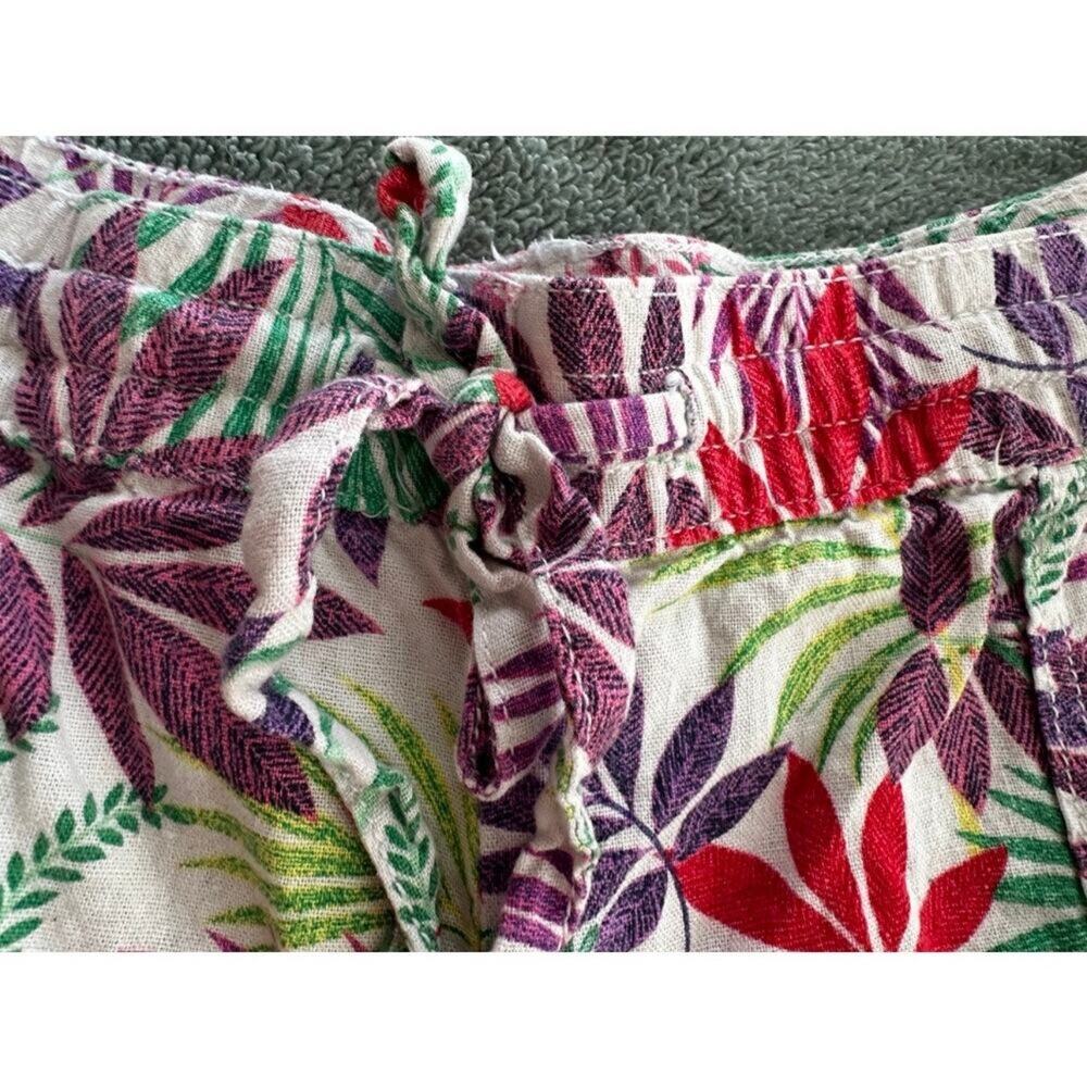 St John’s Bay Tropical Linen Blend Shorts XL Drawstring Summer Beach - Picture 5 of 6